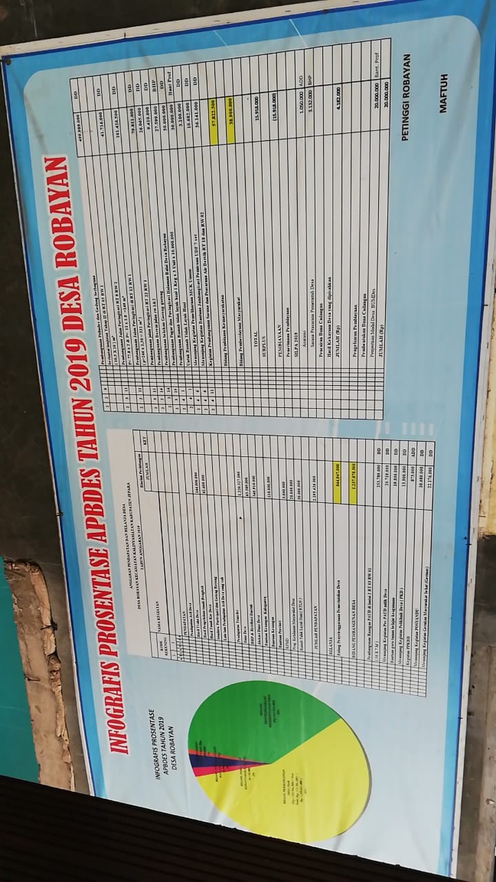 LAPORAN REALISASI APBDES ROBAYAN TAHUN 2019